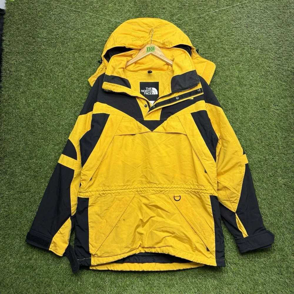Vintage The North Face Jacket Mens Medium Yellow Extreme Light Ski Coat 90s Rare